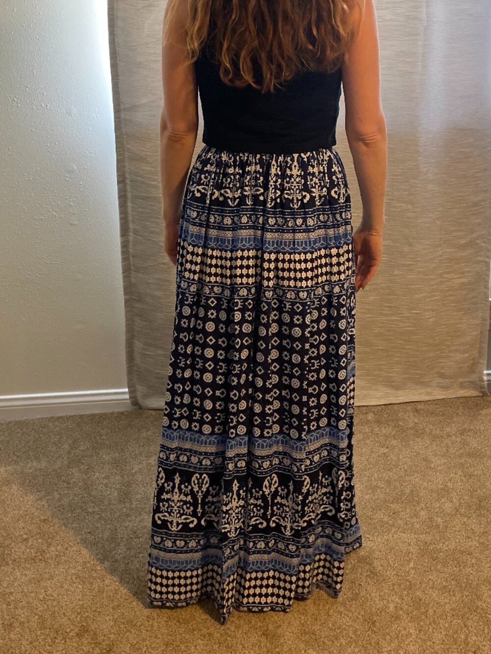 Mieeon Mixed Print Maxi Skirt Size Small